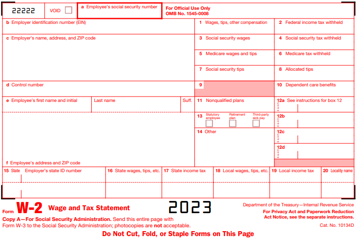 Illinois Form W-2 